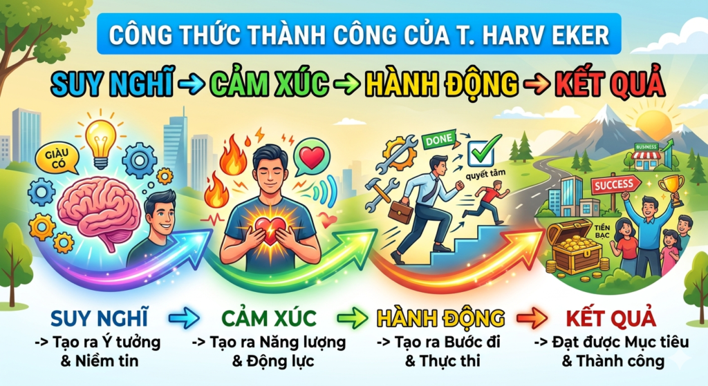 Bìa bài: Suy Nghĩ – Cảm Xúc – Hành Động – Kết Quả: Công Thức Thành Công Giúp Bạn Chuyển Hóa Cuộc Đời