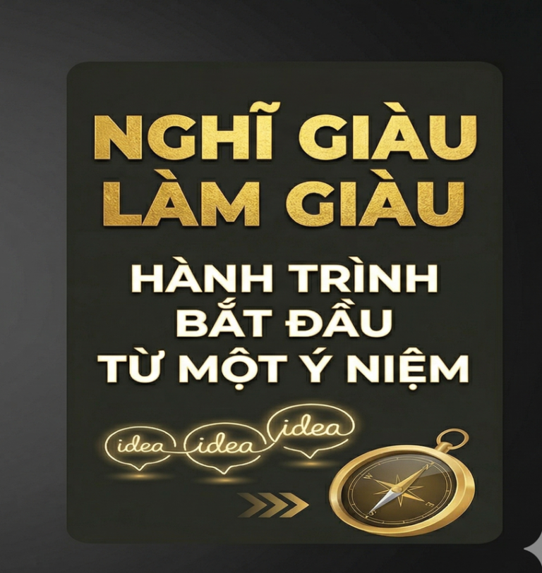 Bìa bài: NGHĨ GIÀU LÀM GIÀU – HÀNH TRÌNH BẮT ĐẦU TỪ MỘT Ý NIỆM