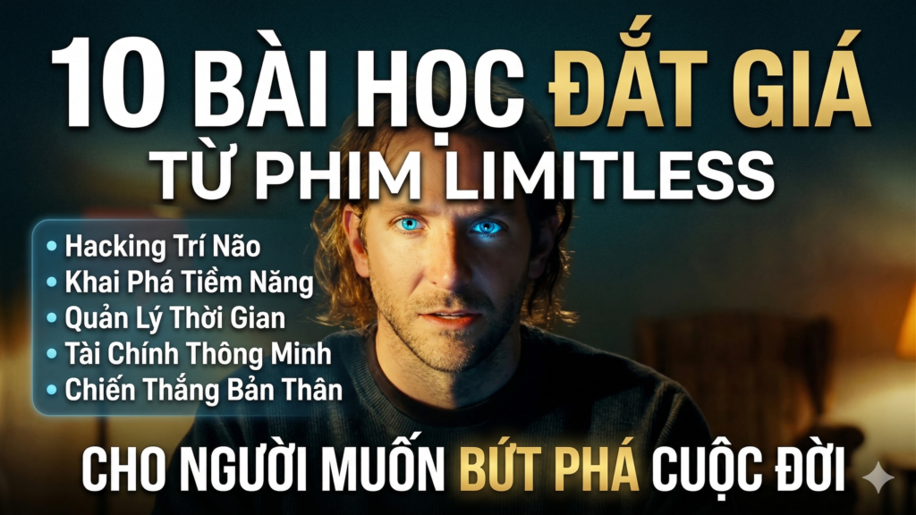 Bìa bài: 10 Bài Học Đắt Giá Từ Phim Limitless Cho Người Muốn Bứt Phá Cuộc Đời